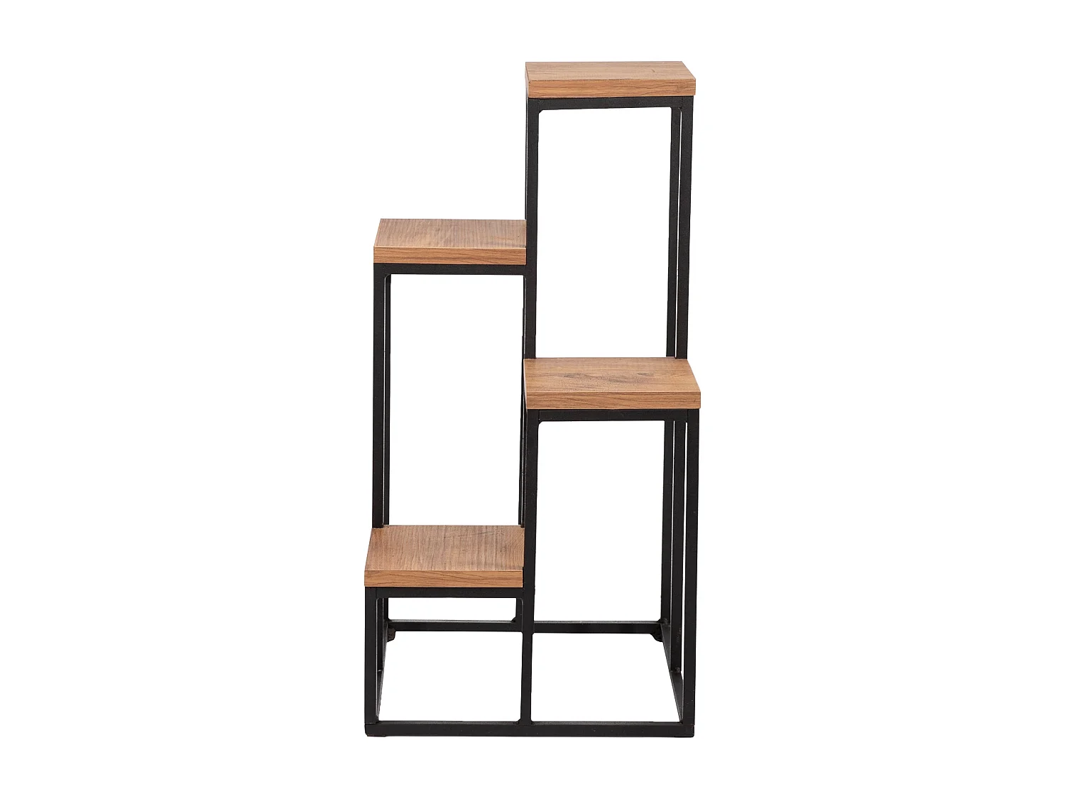 Mensola per piante effetto legno nero a 4 livelli 03_0007709