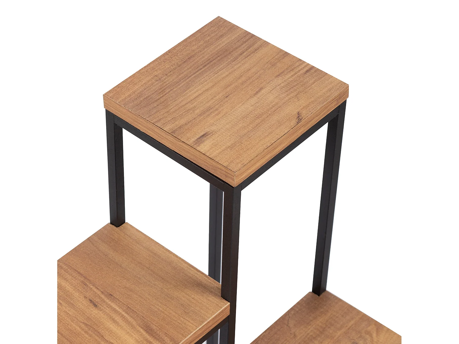 Mensola per piante effetto legno nero a 4 livelli 03_0007709