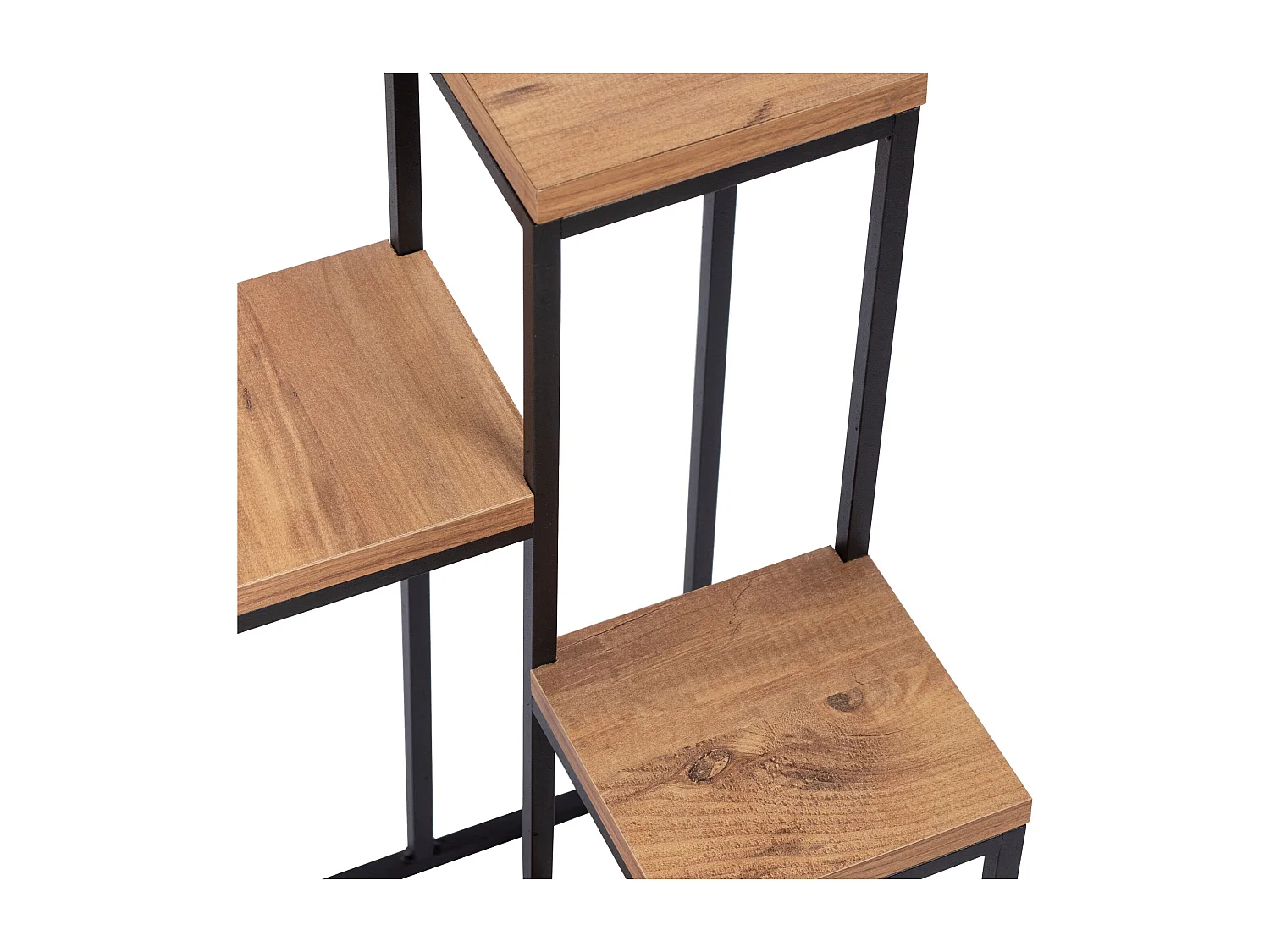 Mensola per piante effetto legno nero a 4 livelli 03_0007709