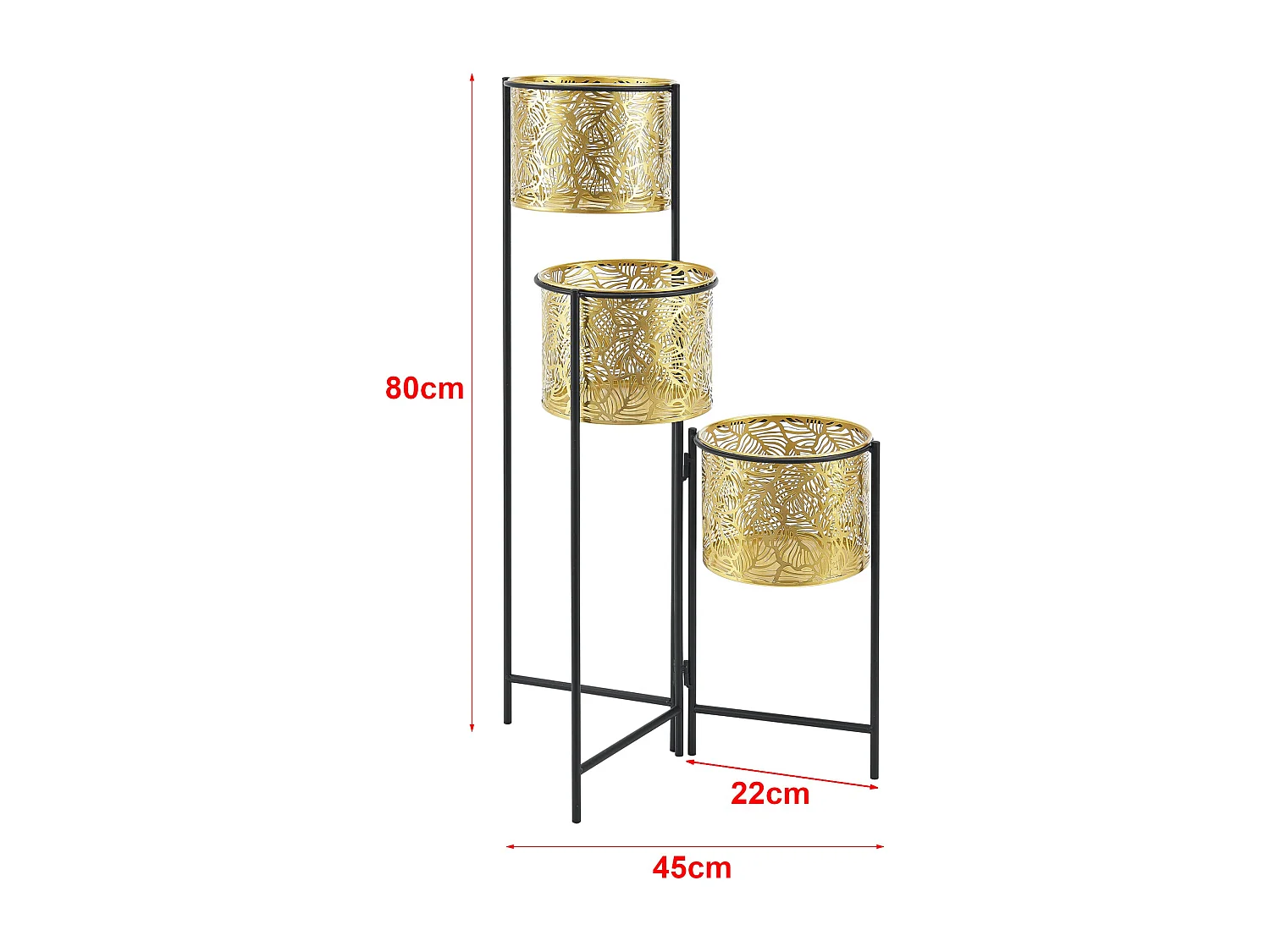 Support de plante (à métal 45 x 45 x 80 cm 03_0007686