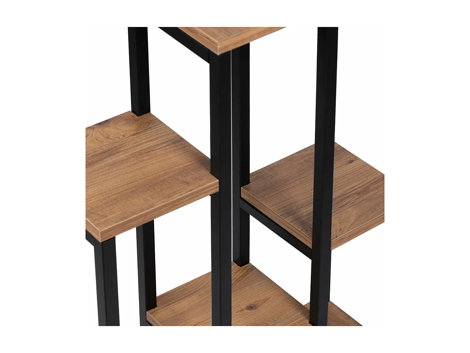 Mensola per piante 6 piattaforme 785 x 56 x 20 cm effetto legno nero 03_0007711