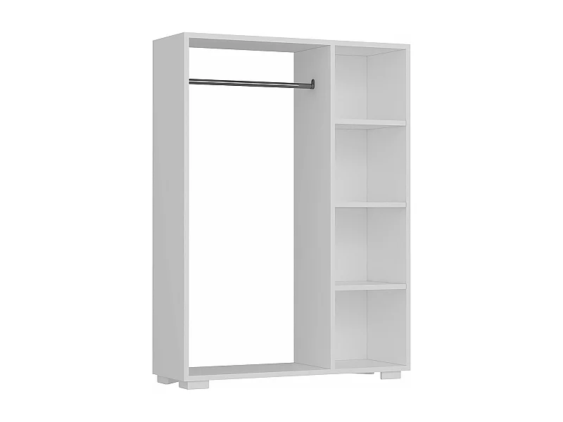 Armario con 4 compartimentos de almacenamiento 123 x 90 x 30 cm blanco 03_0006359