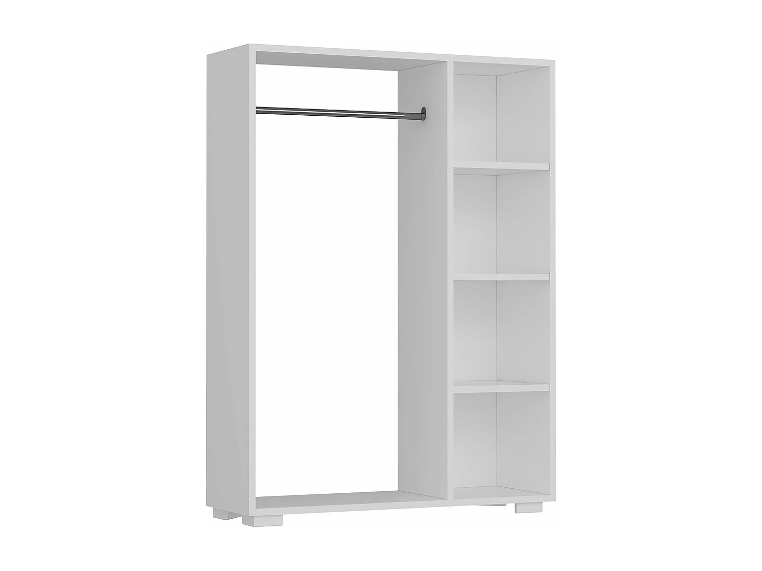 Armario con 4 compartimentos de almacenamiento 123 x 90 x 30 cm blanco 03_0006359