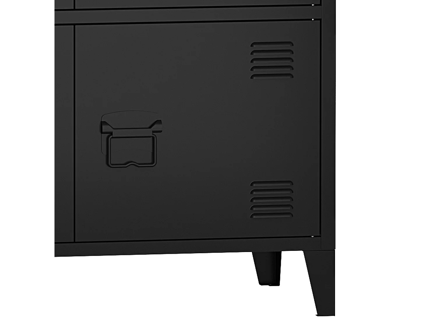 Armadio da ufficio armadietto da ufficio per soggiorno ufficio camera da letto officina metallo acciaio 113 x 80 x 40 cm nero 03_0006325