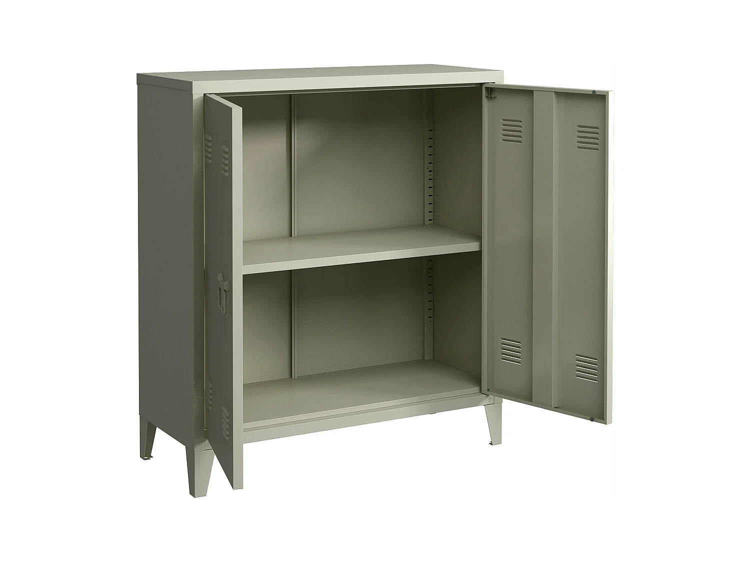 Armadietto spogliatoio da ufficio per ufficio officina camera da letto ufficio in metallo acciaio con 2 ante 90 x 80 x 33 cm cammello opaco 03_0006337