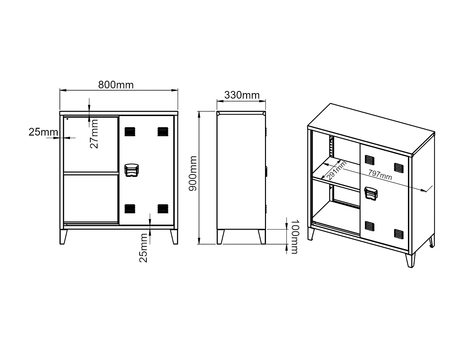 Armário de escritório armário de armazenamento para escritório oficina quarto metal escritório aço com 2 portas 90 x 80 x 33 cm camelo fosco 03_0006337