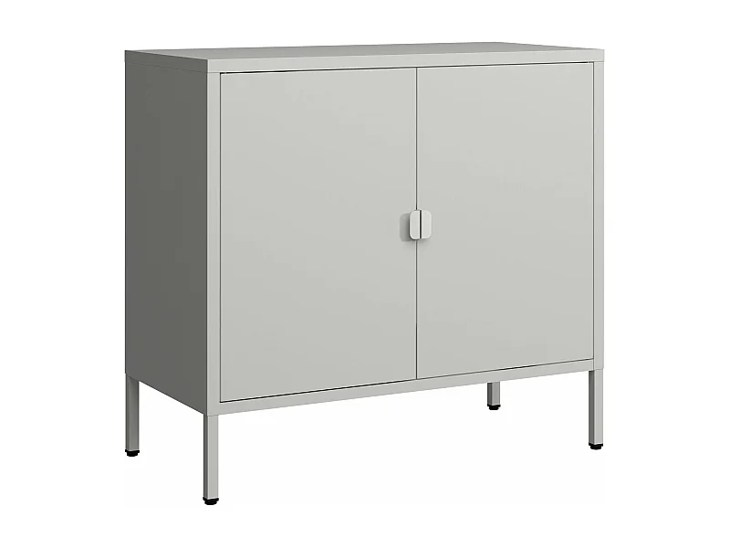 Armadio da ufficio armadietto da ufficio mobiletto per soggiorno ufficio camera da letto officina acciaio 75 x 80 x 40 cm grigio chiaro 03_0006320