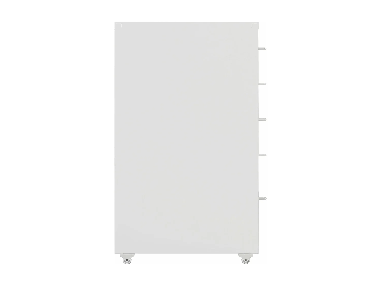 Mueble de oficina con pedestal para documentos, archivos, material de oficina, con ruedas, 5 cajones, 69 x 28 x 41 cm, blanco 03_0006328