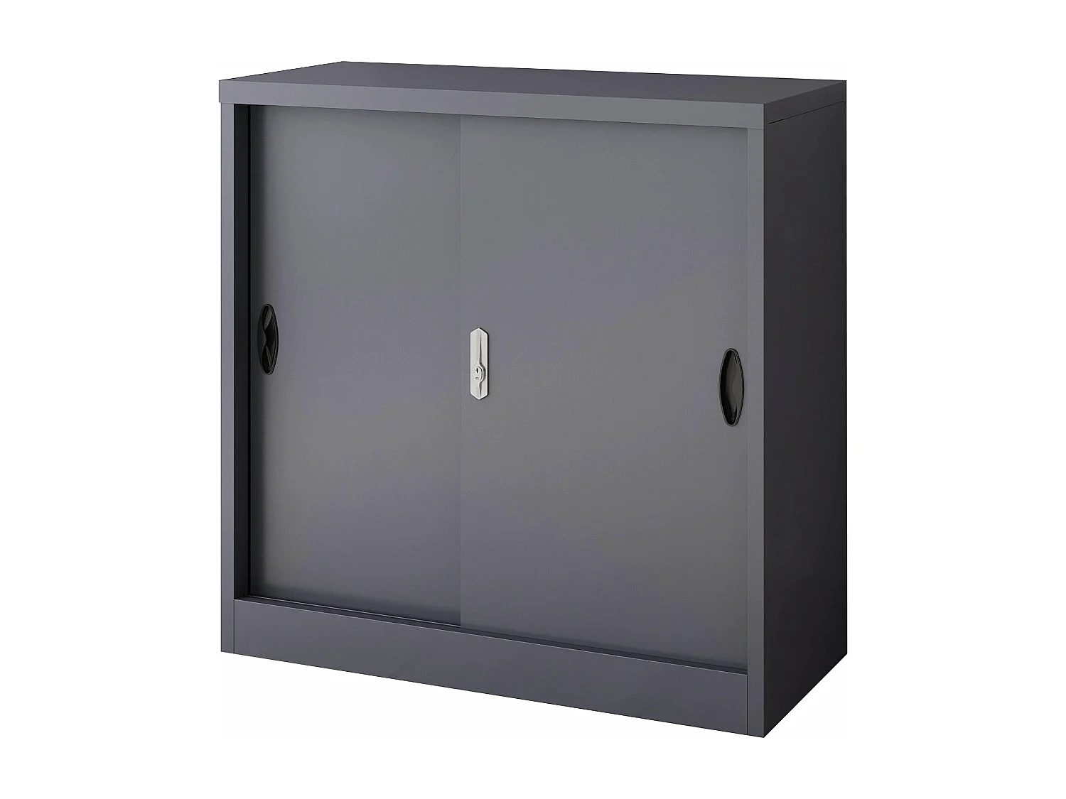 Armario de oficina mueble de almacenaje para oficina taller dormitorio oficina acero rieti acero lacado 90 x 40 x 90 cm gris oscuro 03_0006344