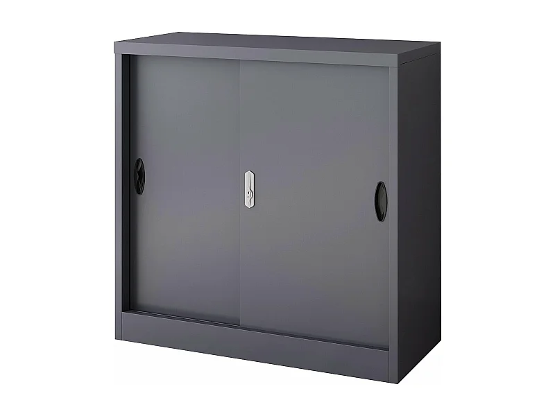 Casier de bureau armoire grise 90 x 40 x 90 cm 03_0006344