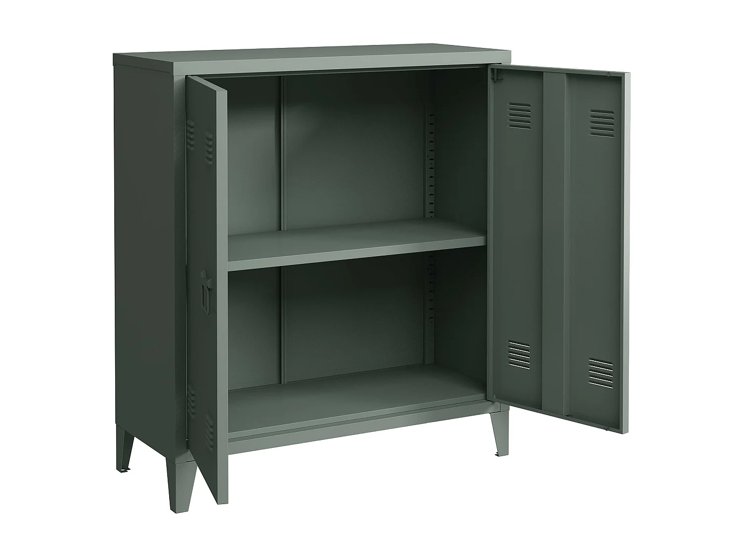 Casier de bureau armoire grise 80 x 33 x 90 cm 03_0006338