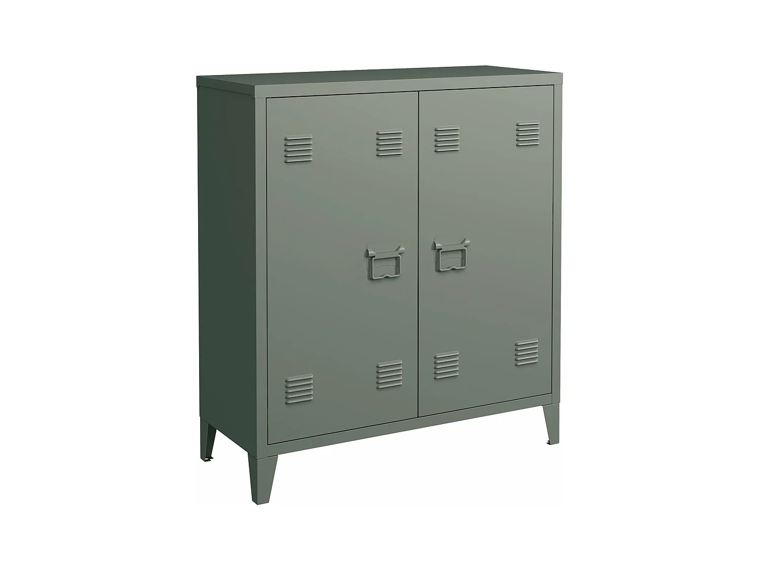 Armadietto spogliatoio da ufficio per ufficio officina camera da letto ufficio in metallo acciaio con 2 ante 90 x 80 x 33 cm grigio scuro 03_0006338