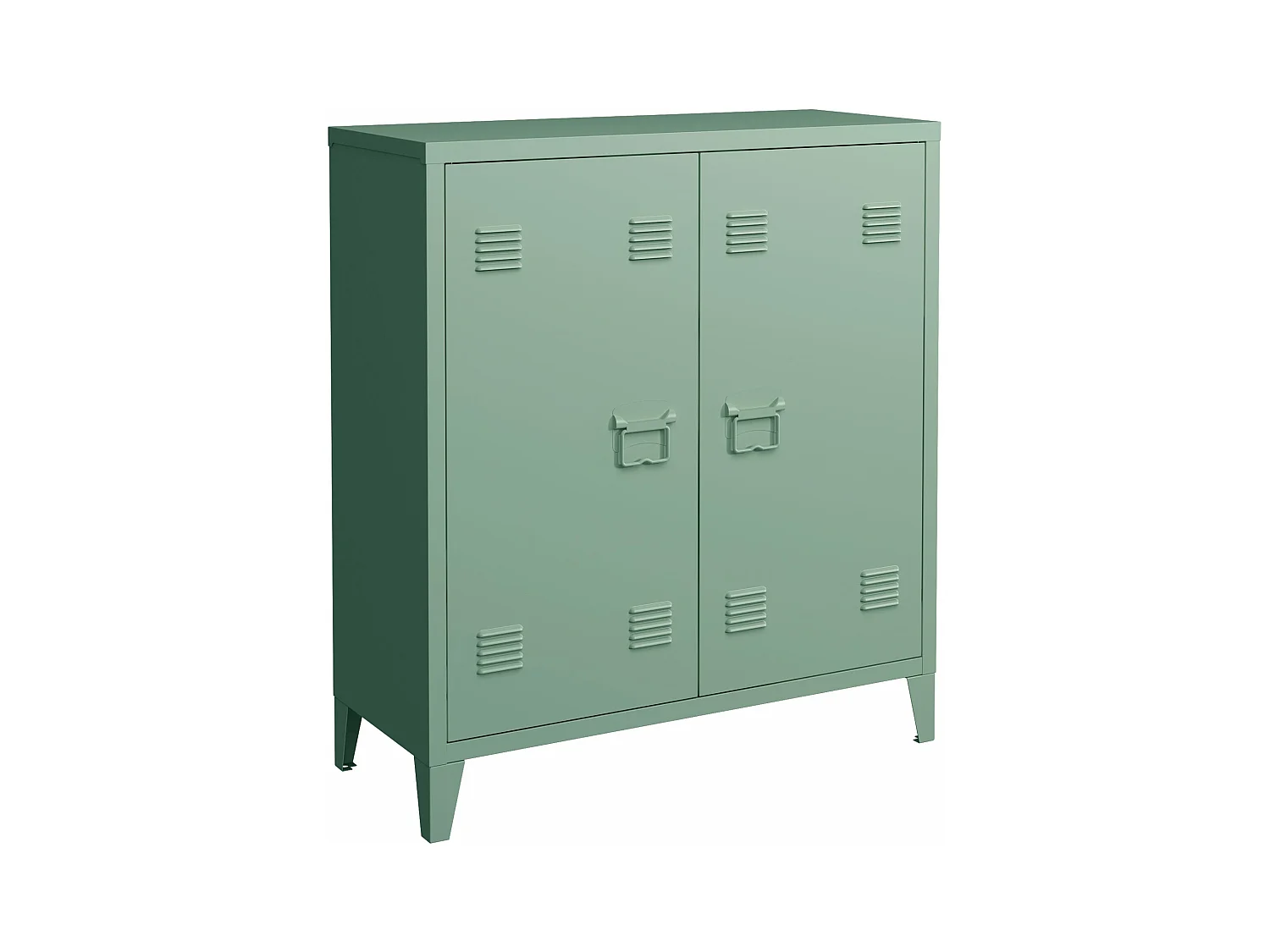 Armadietto spogliatoio da ufficio per ufficio officina camera da letto ufficio in metallo acciaio con 2 ante 90 x 80 x 33 cm verde pastello opaco 03_0006342