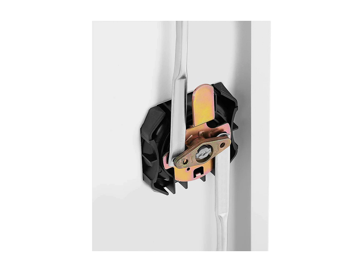 Armário de escritório com fechadura 40 x 915 x 102 cm aço branco 14_0006029