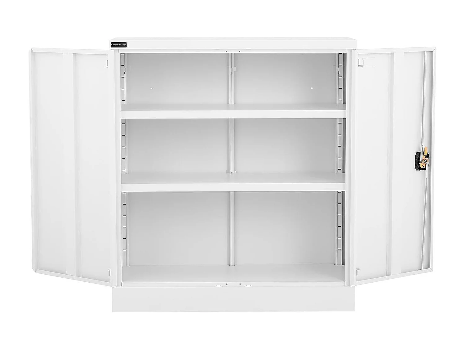 Armário de escritório com fechadura 40 x 915 x 102 cm aço branco 14_0006029