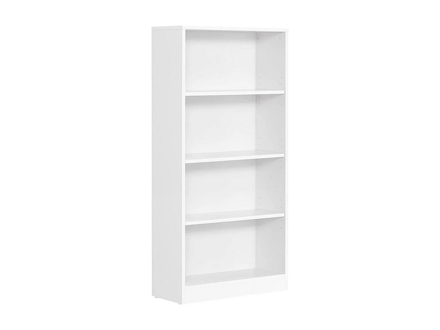 Estantería para DVD Unidad de almacenamiento de 4 niveles con estantes ajustables en altura para sala de estar Dormitorio Oficina 121,5 cm Blanco 12_0001462