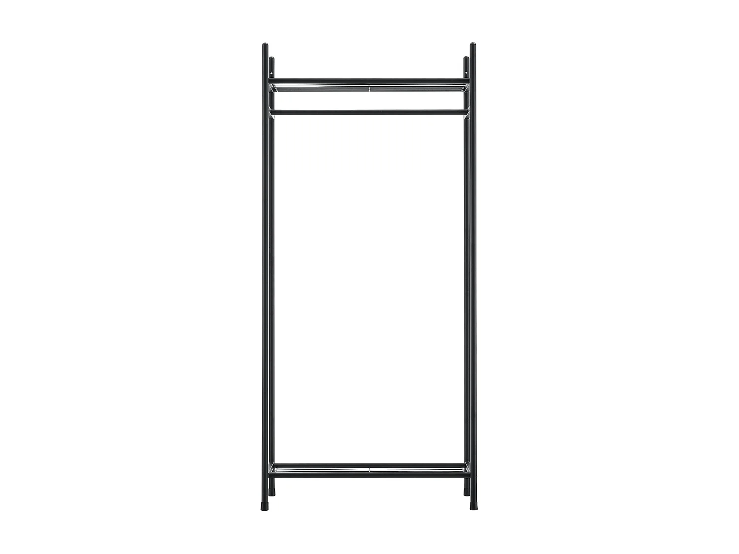 Garde-robe avec étagères meuble noire 130 x 30 x 60 cm 03_0008149