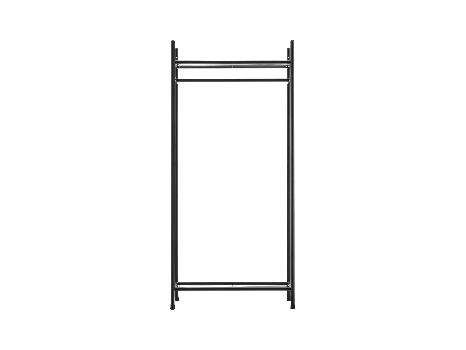 Garde-robe avec étagères meuble noire 130 x 30 x 60 cm 03_0008149