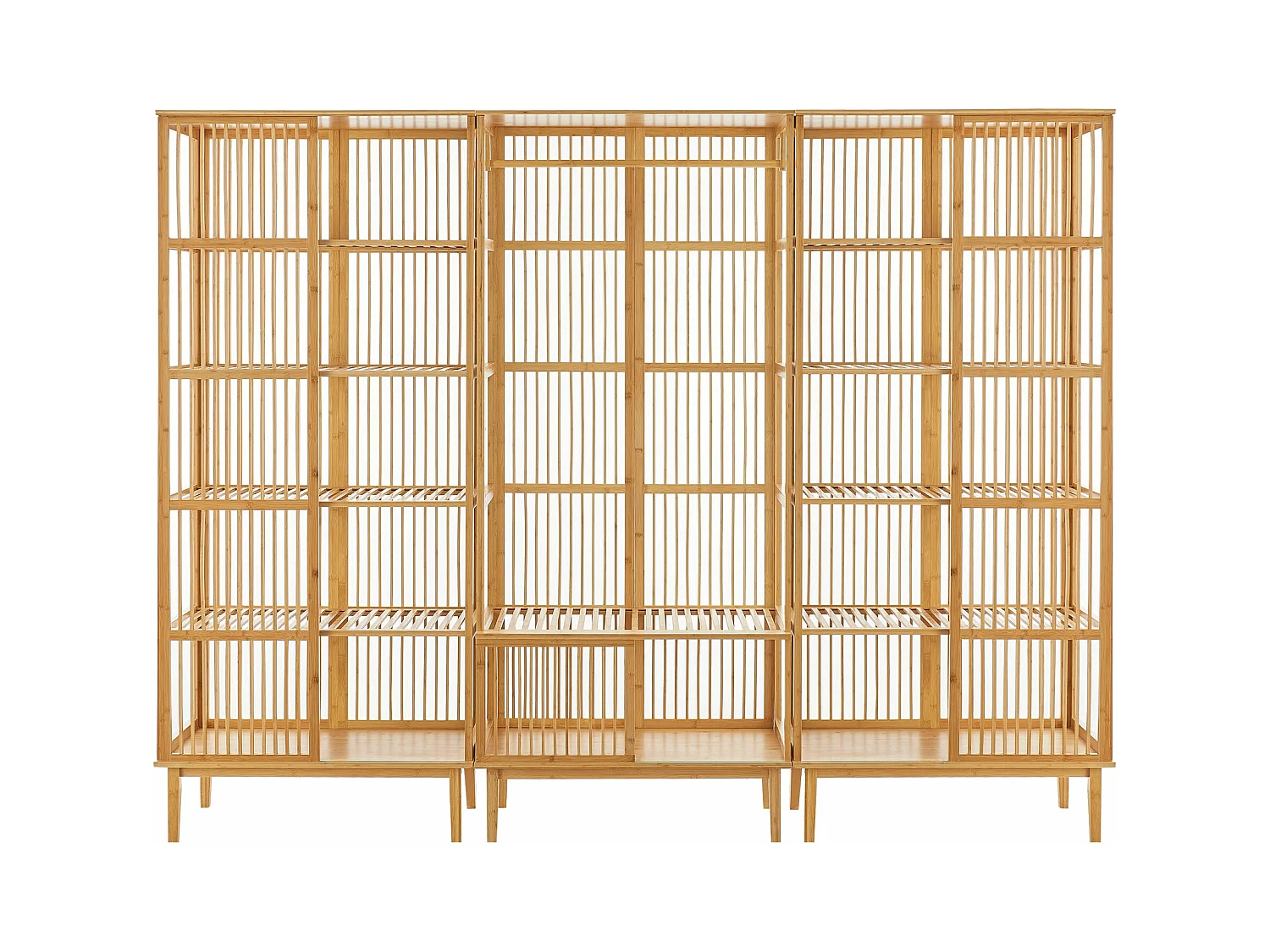 Ensemble de 1 portant bambou marron 240 x 45 x 185 cm 03_0008164