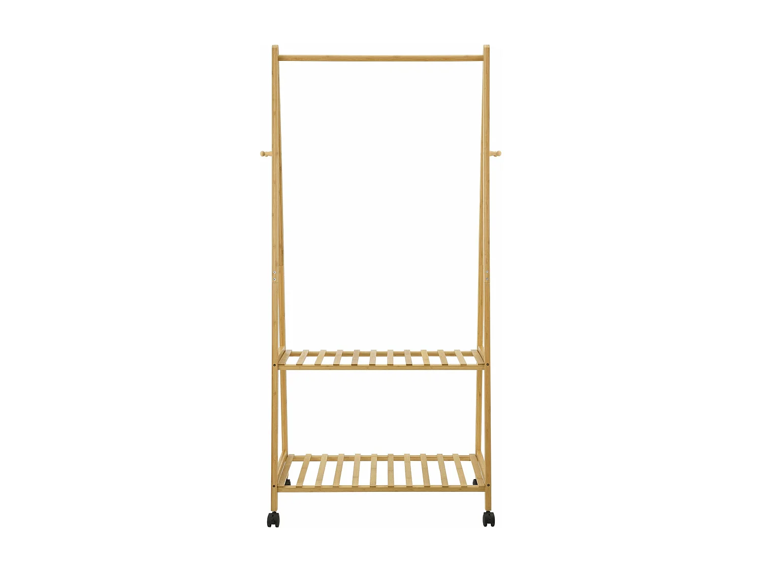 Perchero con ruedas 70 x 43 x 152 cm bambú 03_0008146