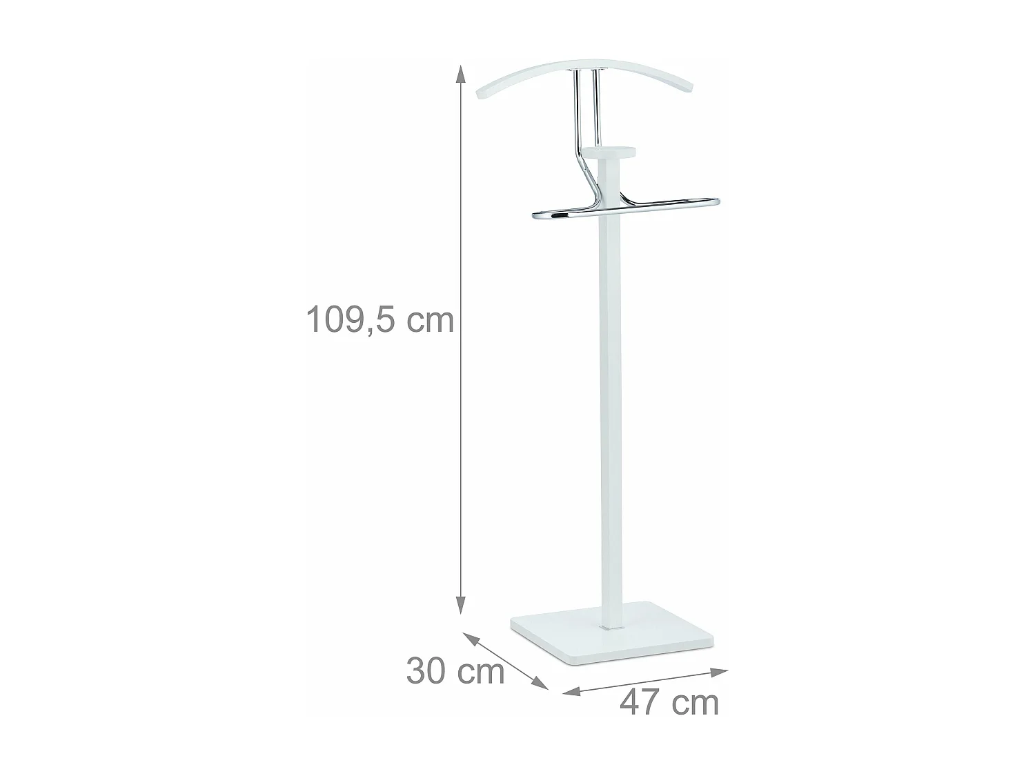 Valet de chambre portant blanche 47 x 30 x 109.5 cm 13_0002915