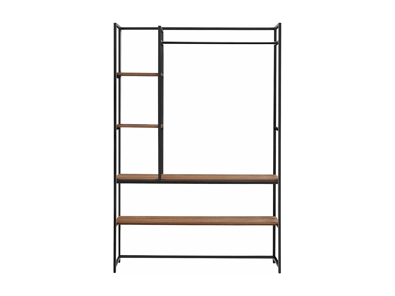 Cabide em metal MDF 180 x 120 x 40 cm efeito nogueira preta 03_0008134