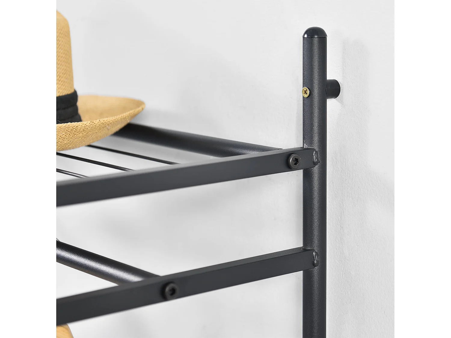 Garde-robe avec étagères 6 noire 150 x 40 x 150 cm 03_0008148