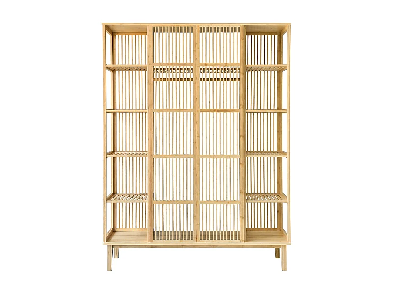 Armadio con 2 ante scorrevoli 185 x 140 x 45 cm 03_0008153