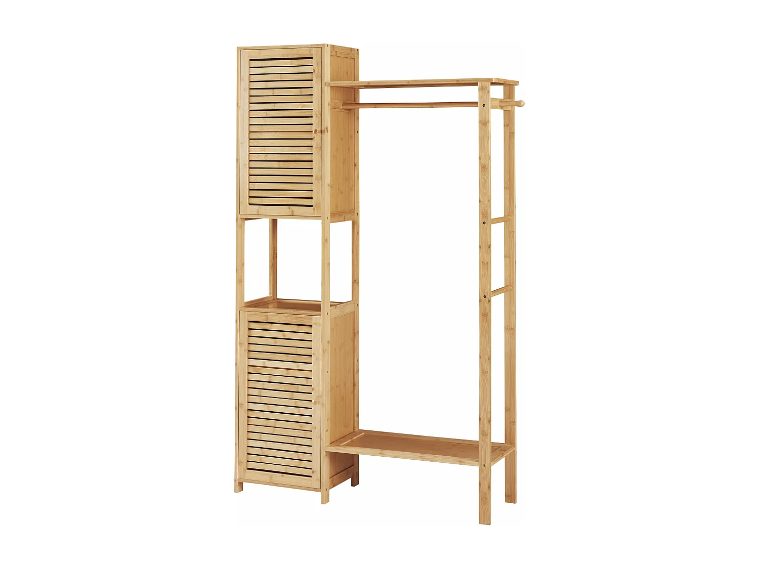 Portant à vêtements bambou bambou marron 99 x 29 x 164 cm 03_0008141