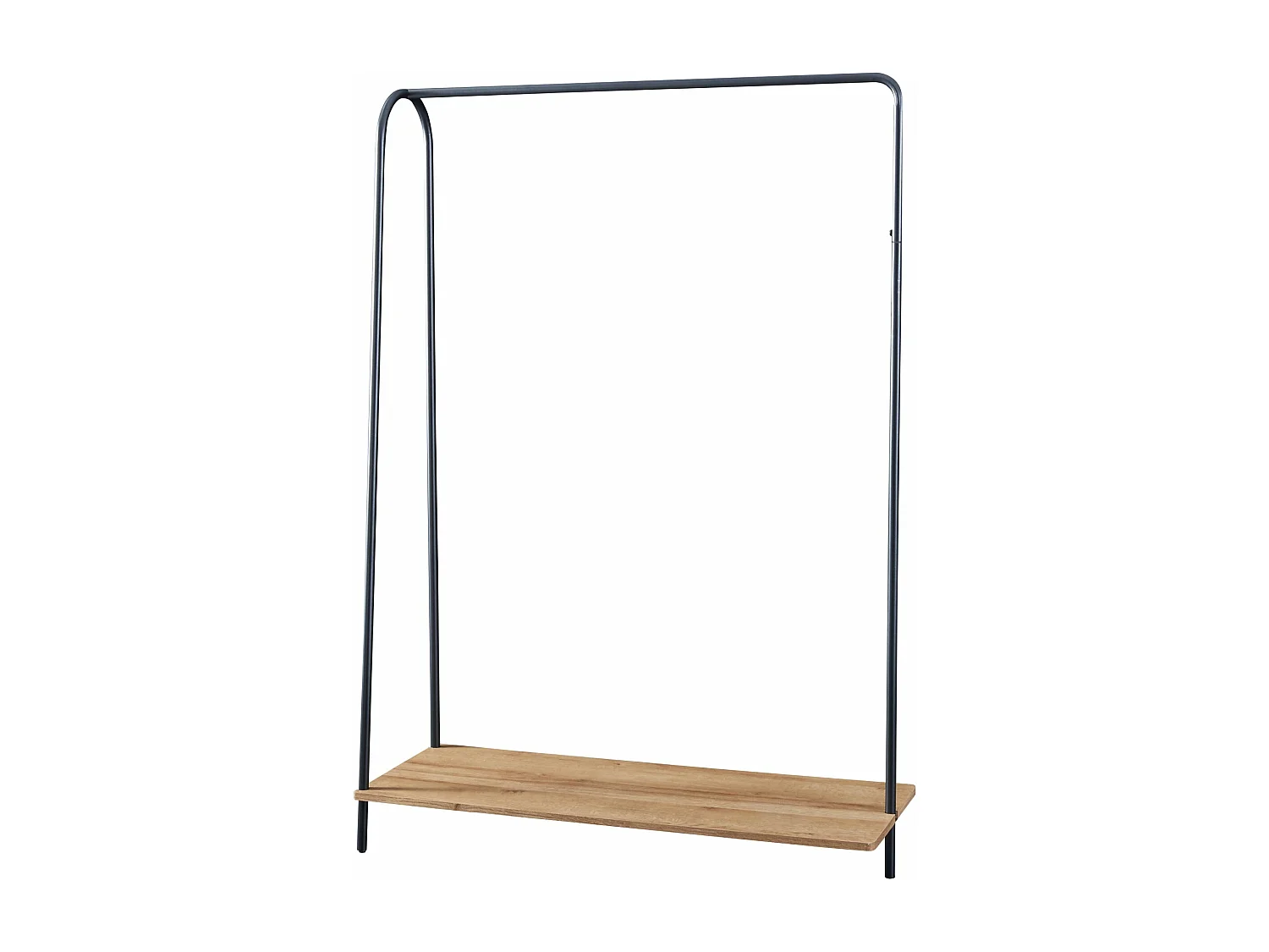 Cabideiro com superfície de armazenamento 144 x 100 x 35 cm efeito madeira preta 03_0008163