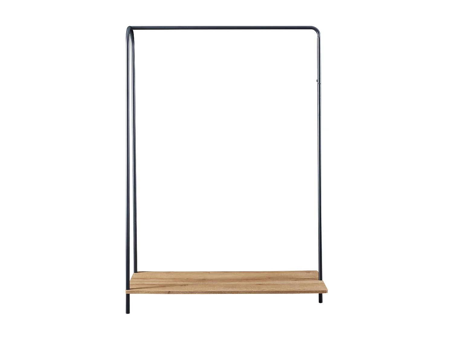 Cabideiro com superfície de armazenamento 144 x 100 x 35 cm efeito madeira preta 03_0008163