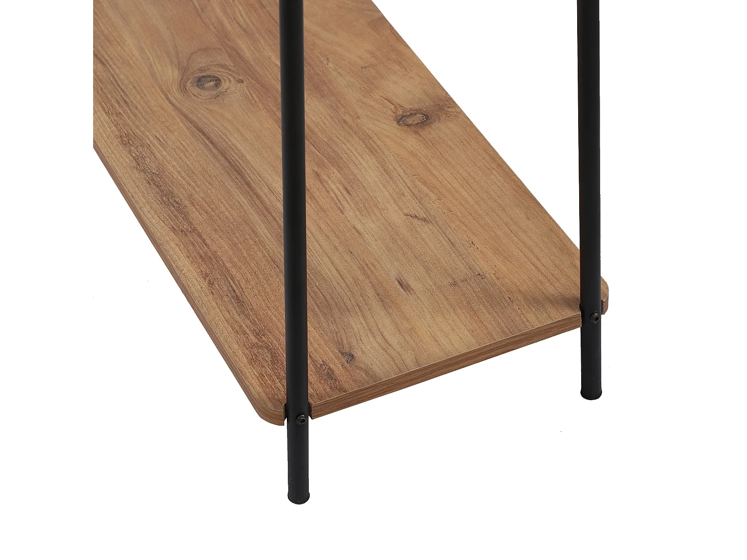 Cabideiro com superfície de armazenamento 144 x 100 x 35 cm efeito madeira preta 03_0008163