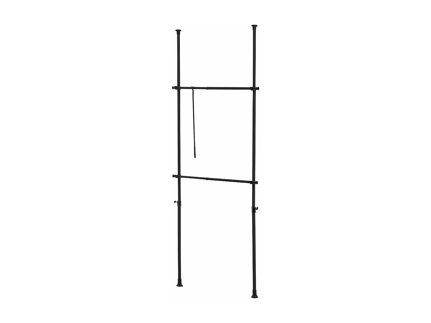 Penderie garde-robe télescopique rangements noire 75 x 75 x 278 cm 03_0008159