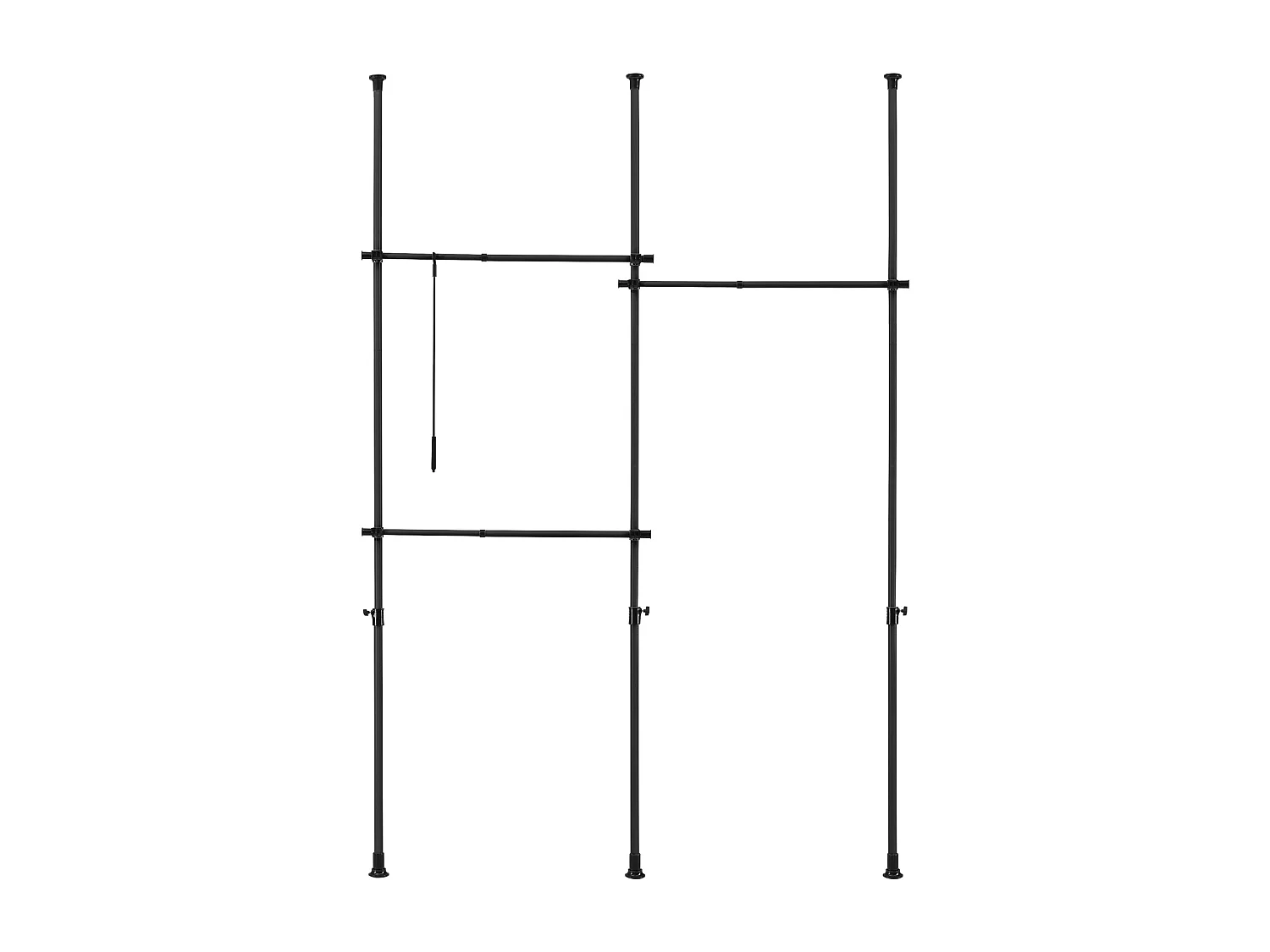 Penderie télescopique acier laqué noire 230 x 230 x 278 cm 03_0008156