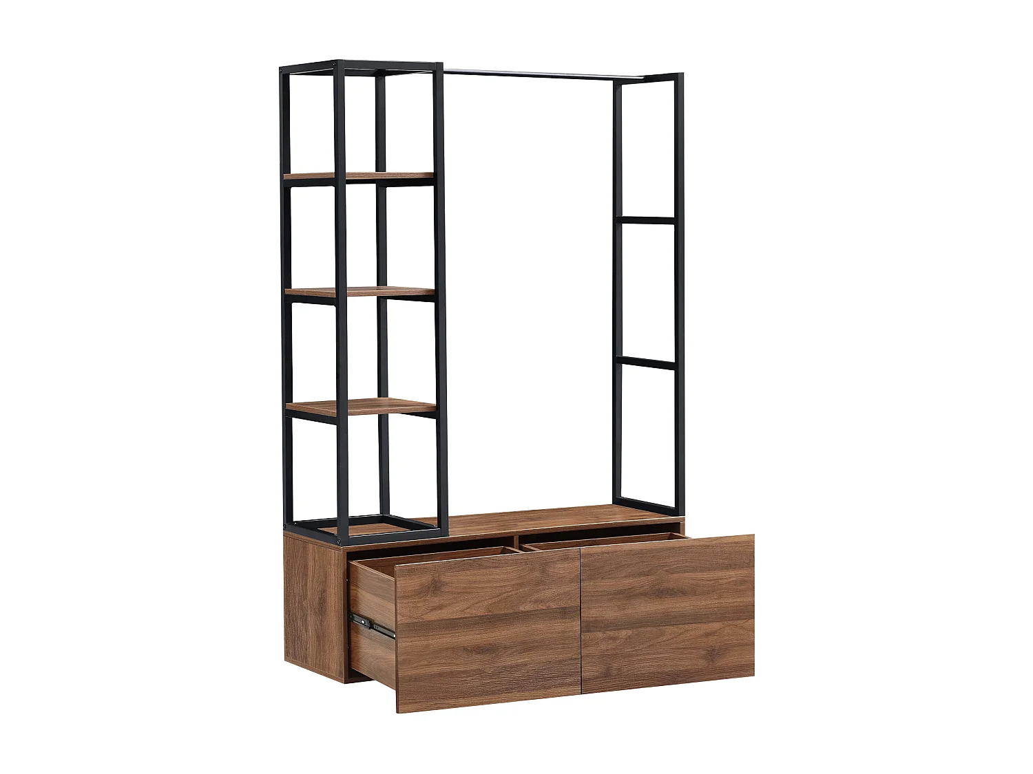 Portant à vêtements métal métal marron 120 x 40 x 180 cm 03_0008130