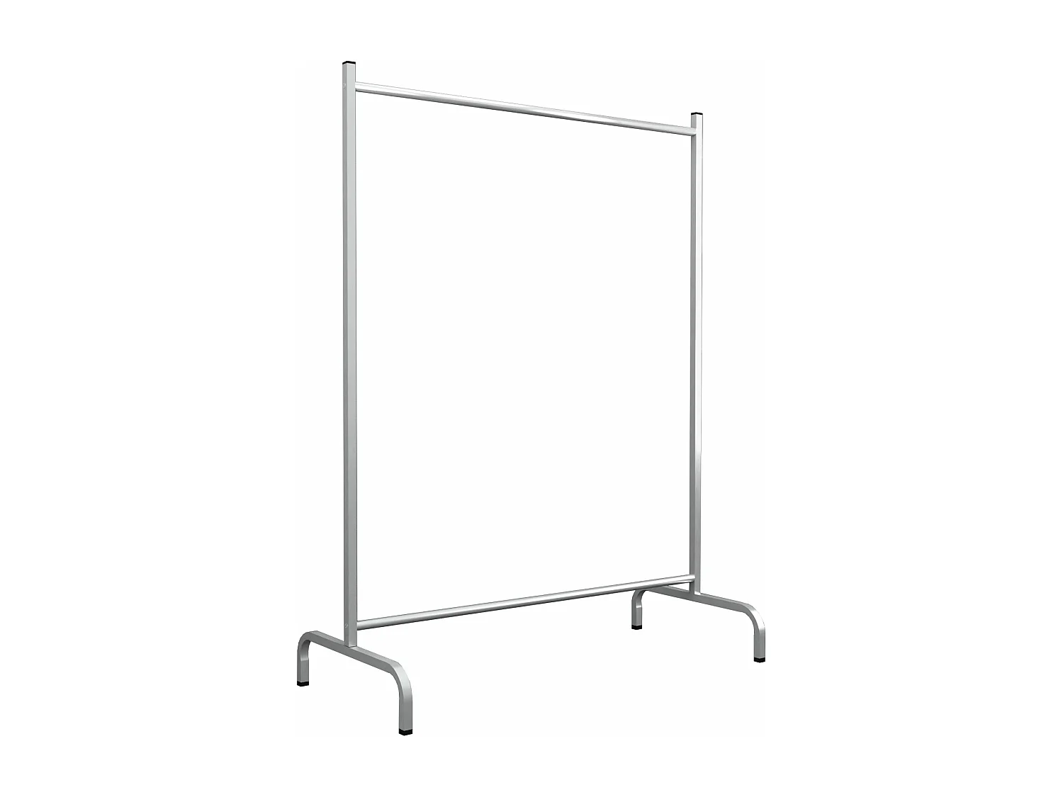 Appendiabiti con barra appendiabiti 137 x 104 x 48 cm argento 03_0008127