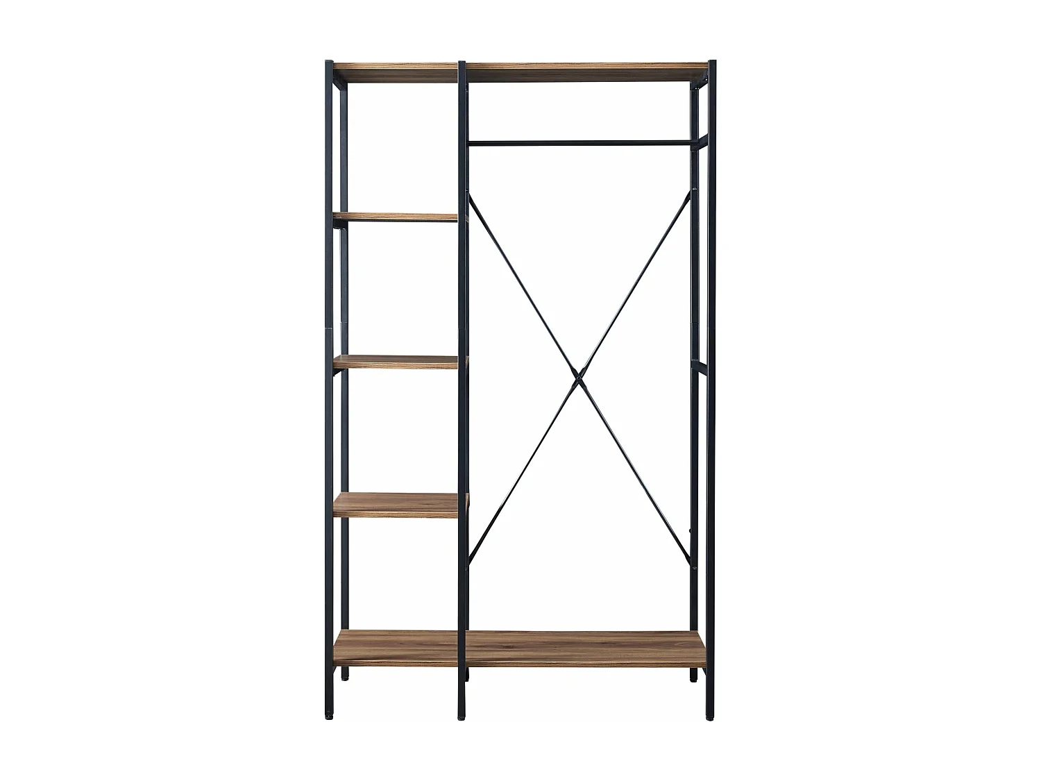 hvidovre perchero 170 x 100 x 35 cm negro efecto madera 03_0008135