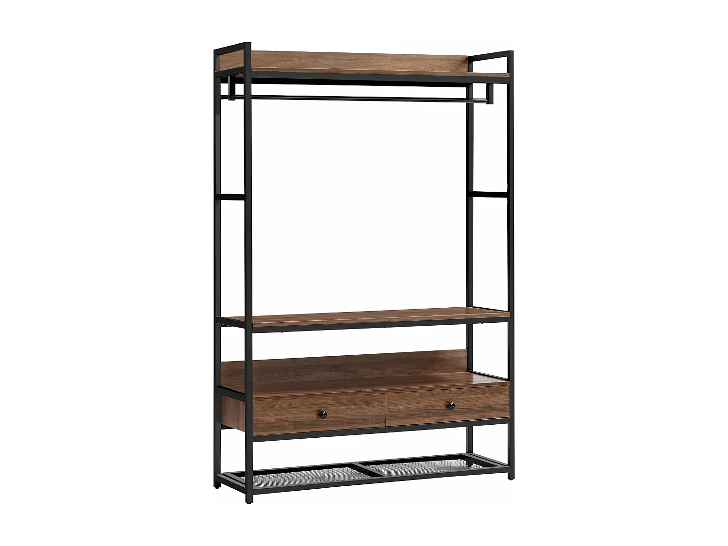 Portant à vêtements métal métal marron 120 x 40 x 180 cm 03_0008138