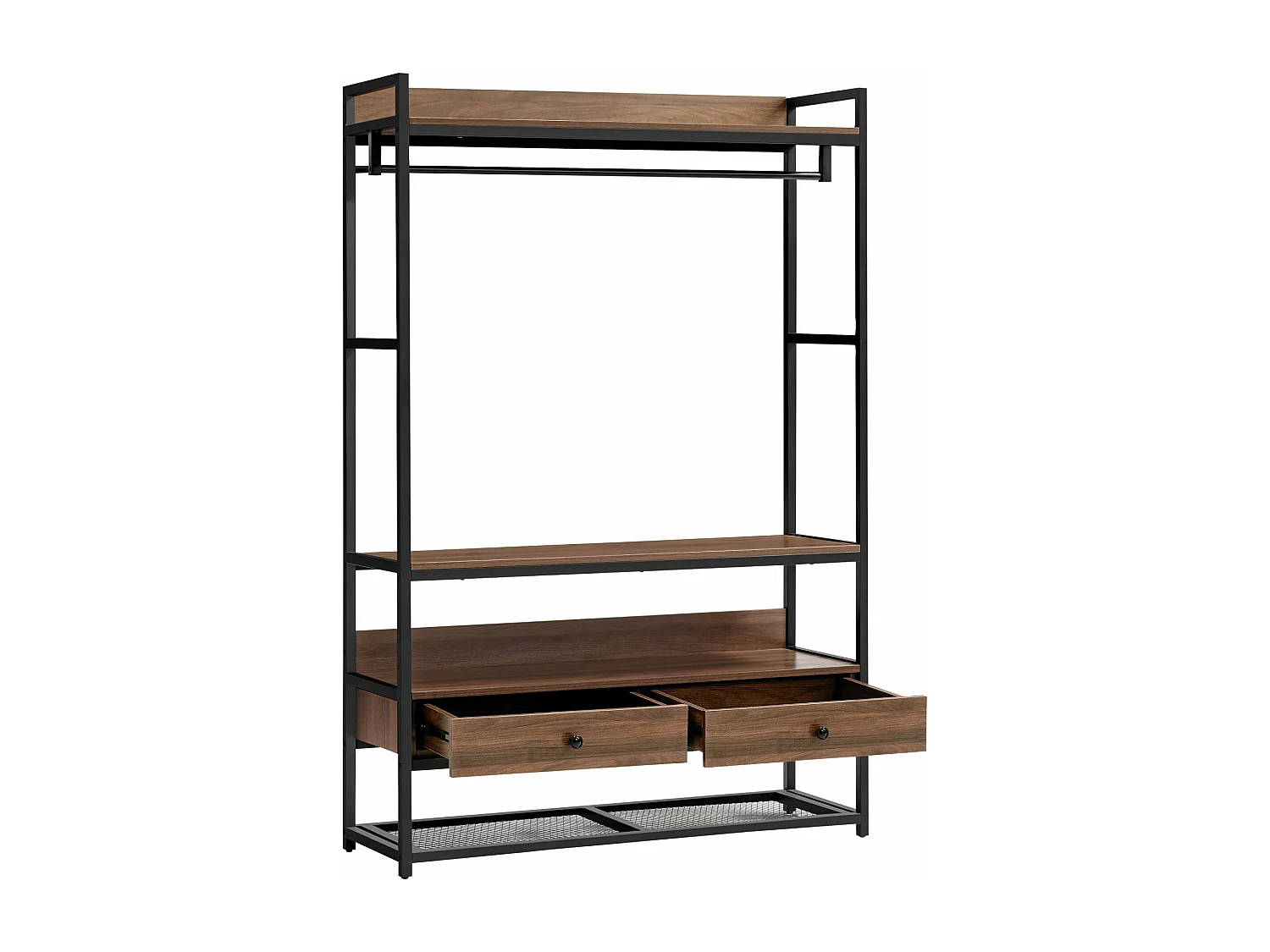 Portant à vêtements métal métal marron 120 x 40 x 180 cm 03_0008138