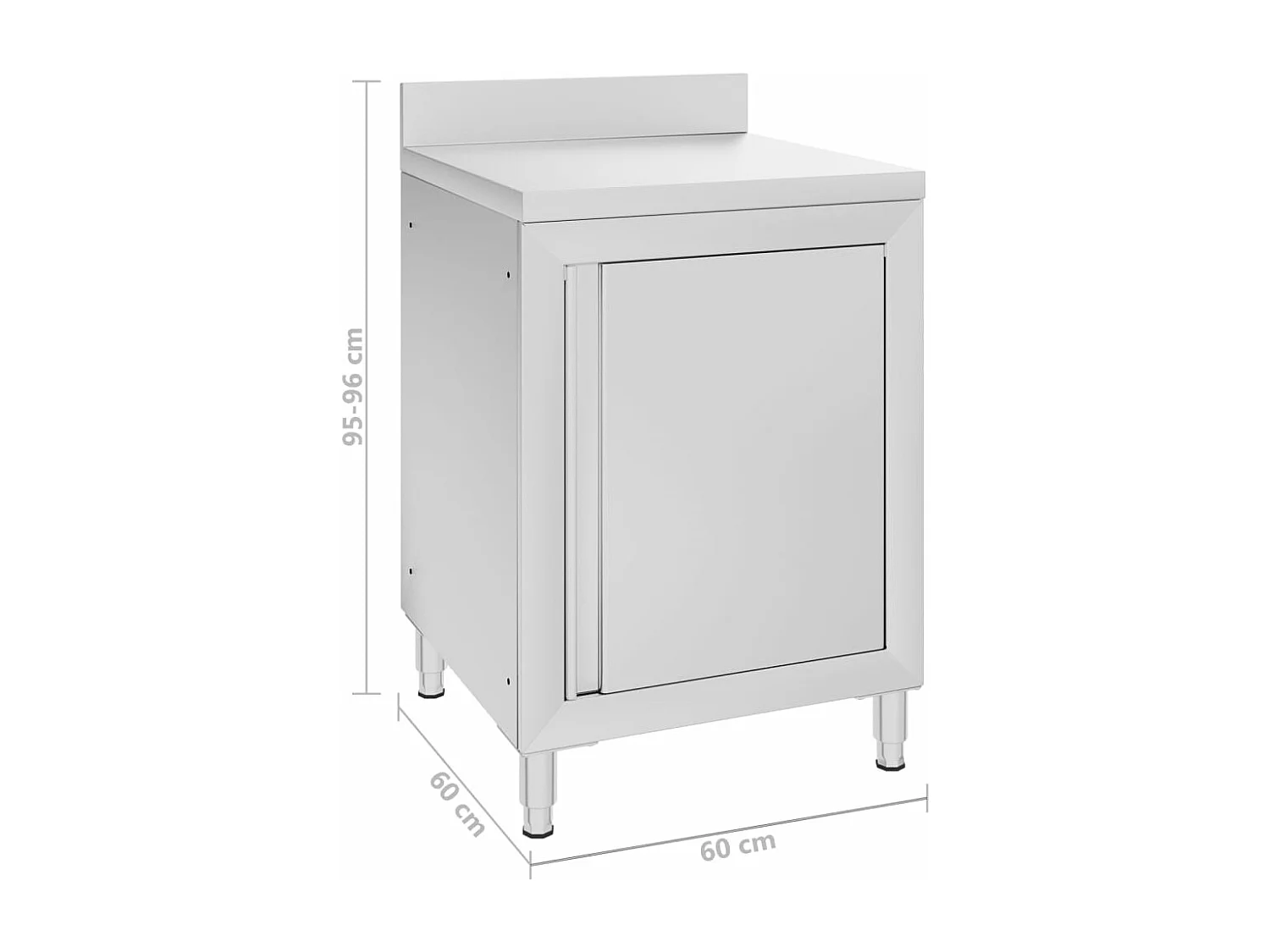 Lot de 2 armoires argenté 50 x 60 x 95 cm 02_0000005