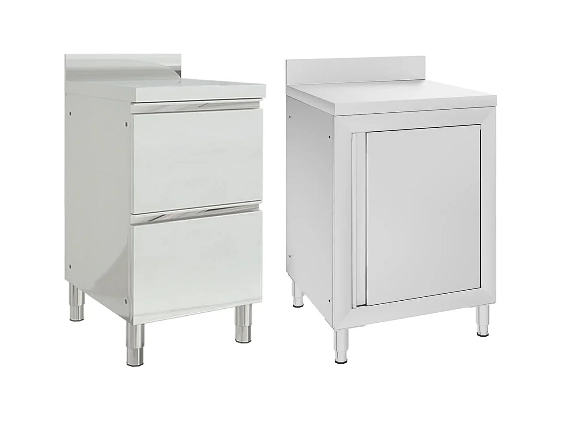 Lot de 2 armoires argenté 50 x 60 x 95 cm 02_0000005
