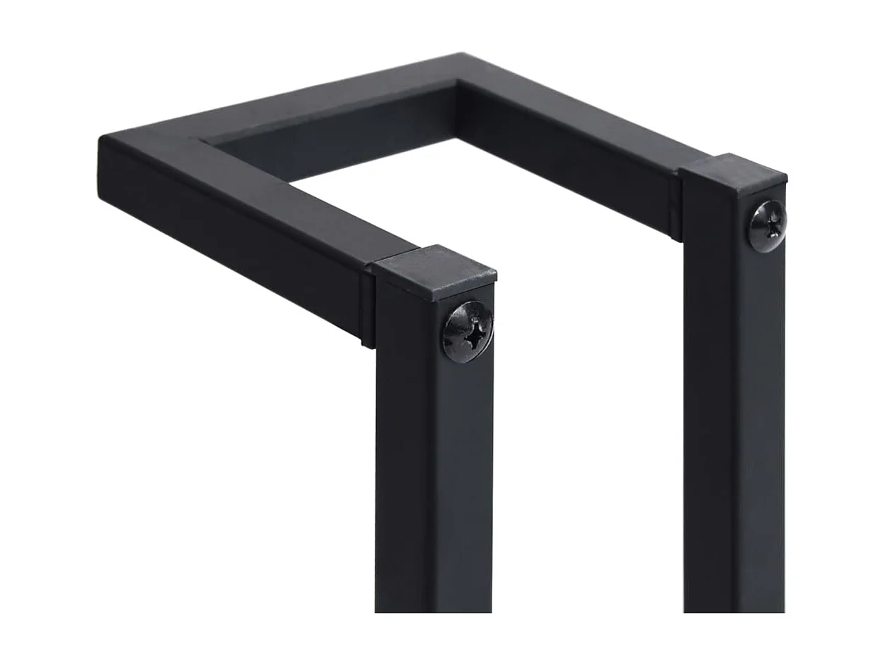 Porte-serviette 12,5 x 12,5 noire 12.5 x 12.5 x 60 cm 02_0005458