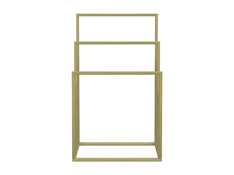 Toalheiro dourado sobre suporte 48 x 24 x 79 cm ferro 02_0005528