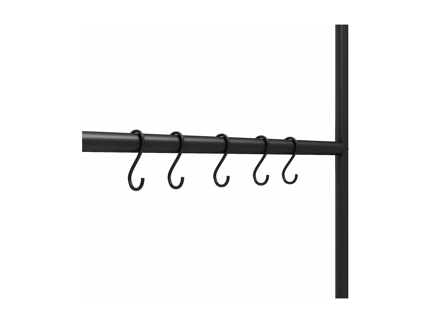 Échelle porte-serviettes à 5 noire 58 x 58 x 175 cm 02_0005484