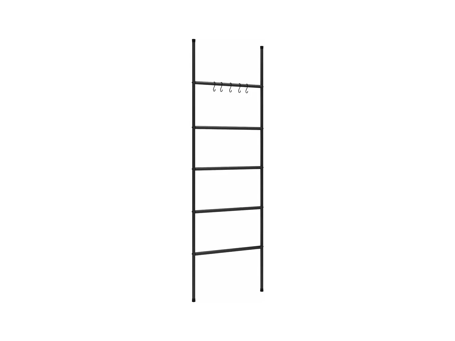 Scala porta asciugamani a 5 livelli 58 x 175 cm ferro nero 02_0005484