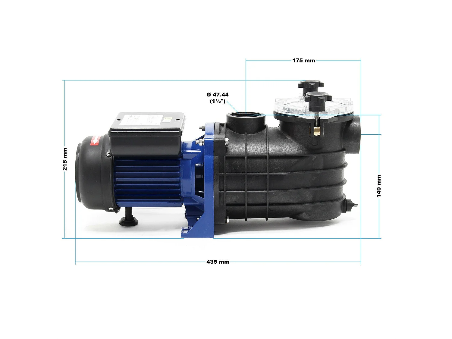 Pompa per piscina 11700 litri all'ora 250 watt pompa di filtrazione e circolazione della piscina wattshirlpool 16_0001468