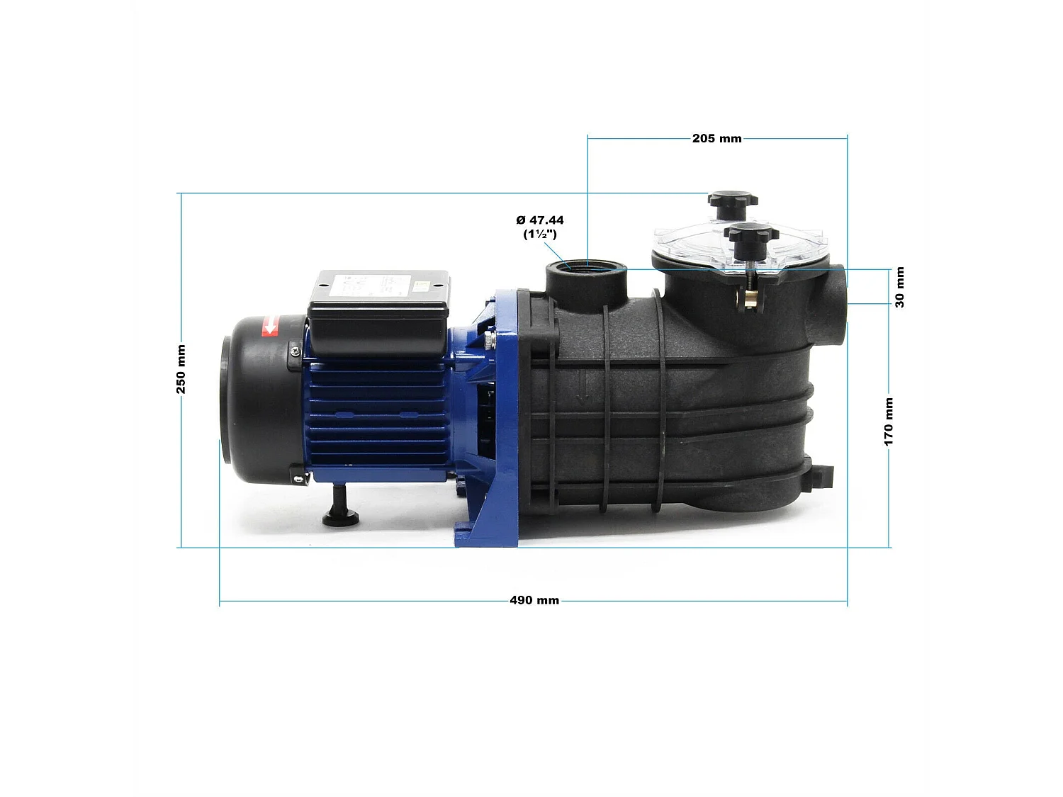 Pompa per piscina 15000 litri all'ora 750 watt pompa di filtrazione e circolazione della piscina wattshirlpool 16_0001470