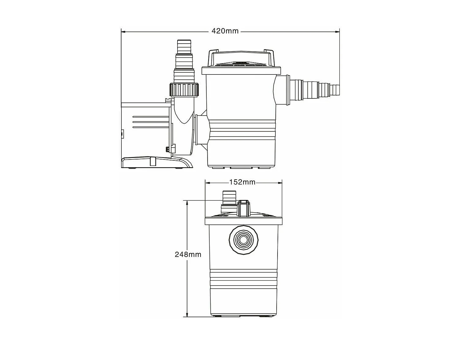 Bomba de piscina 8500 litros por hora circulación 120 vatios con filtro ecológico 16_0001987