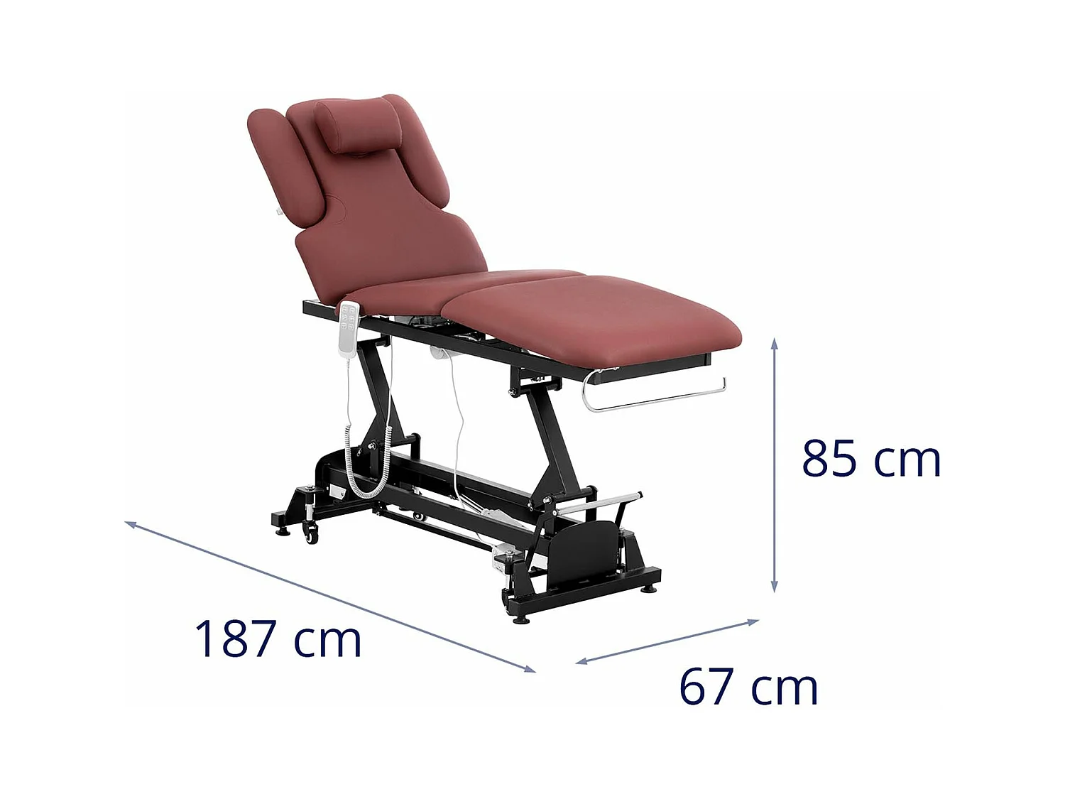 Table de massage - noire 187 x 67 x 85 cm 14_0007760