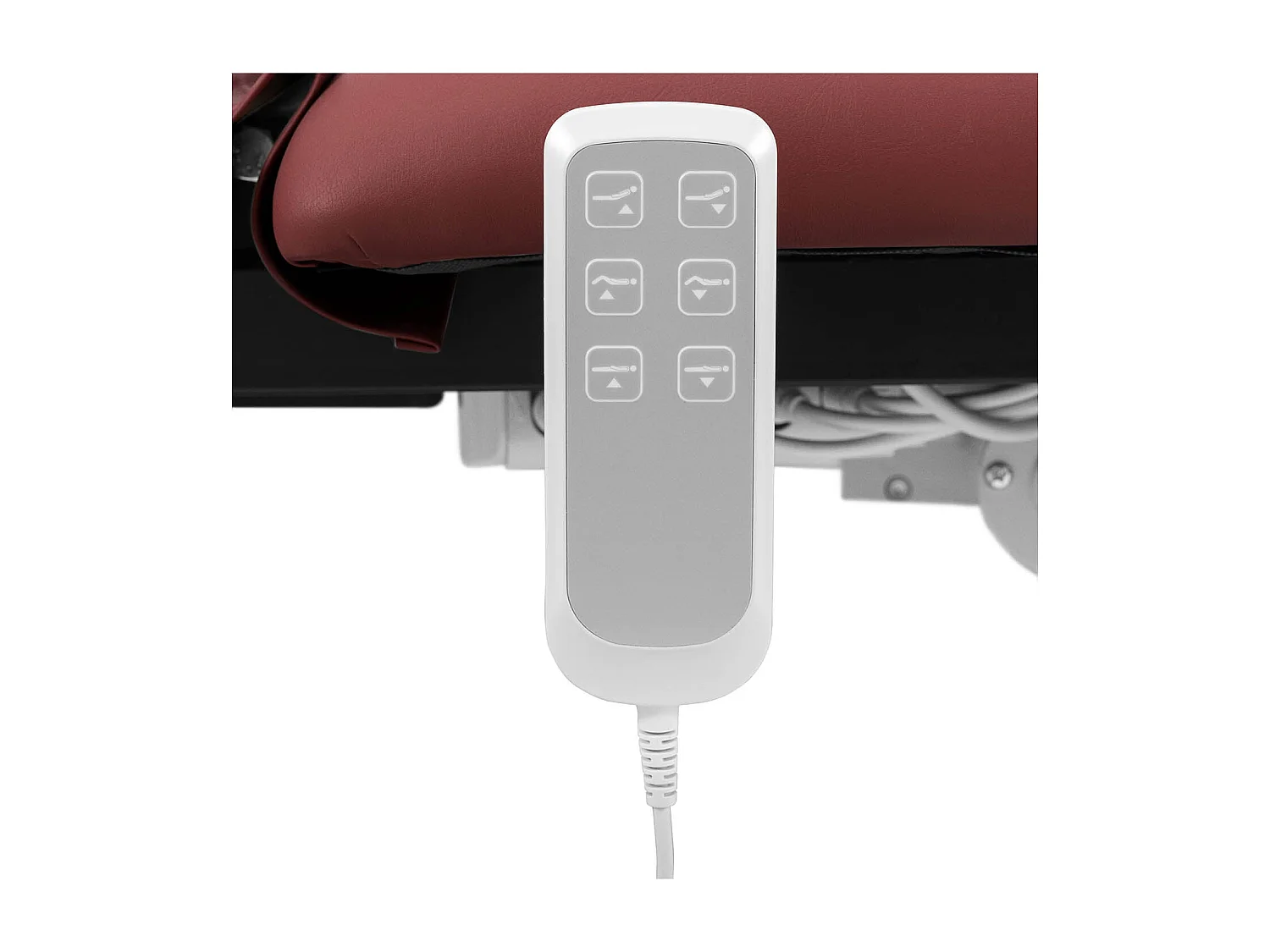 Lettino da massaggio - 3 motori - 250 kg - nero vino rosso 14_0007760